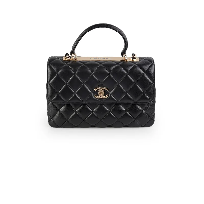 Chanel CC Trendy Medium Black Lambskin