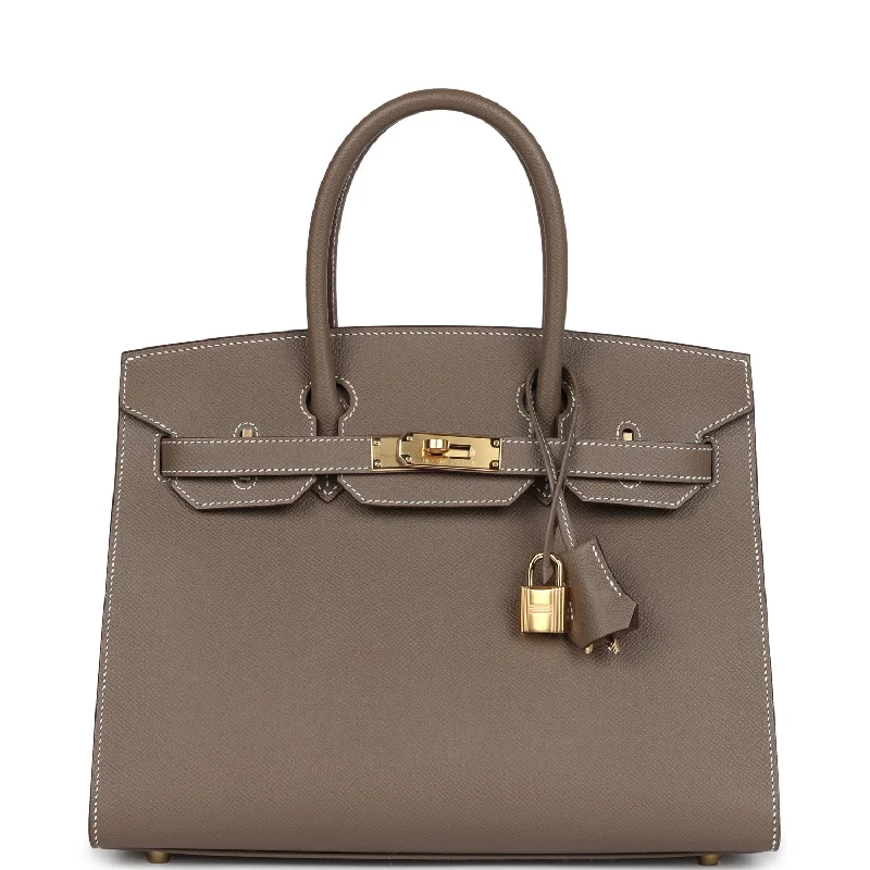 Hermes Birkin Sellier 30 Etoupe Epsom Gold Hardware