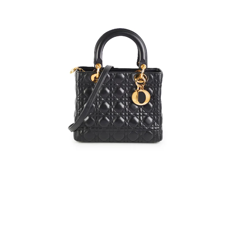 Dior Medium Lady Dior Lambskin Black