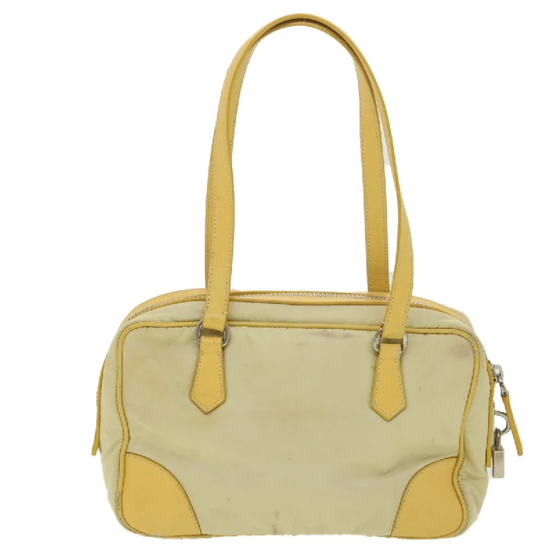 Prada Shoulder Bag Nylon Yellow  bs4580