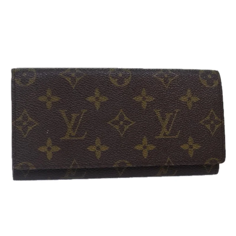 LOUIS VUITTON Monogram Porte Yen 3 Credit Long Wallet M61818 LV Auth bs17103