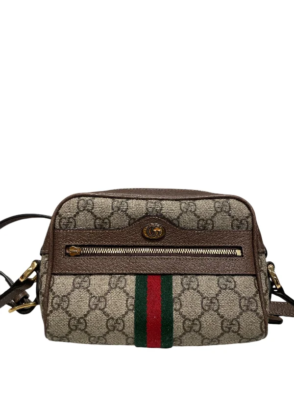 GUCCI/Cross Body Bag/Monogram/Cotton/BEG/GG Supreme Ophidia