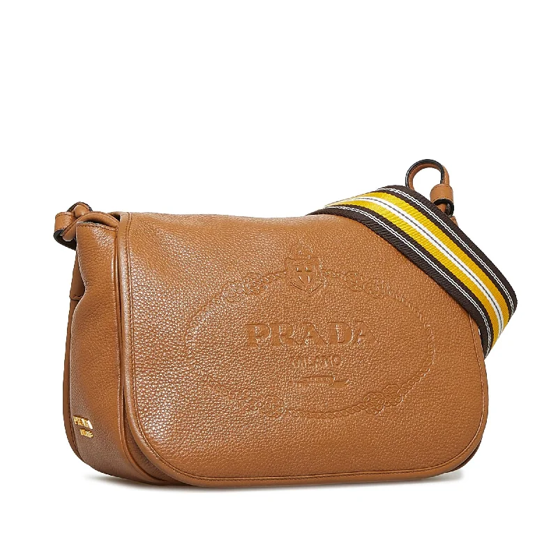 Prada Vitello Daino Logo Flap Bag m6NP2i