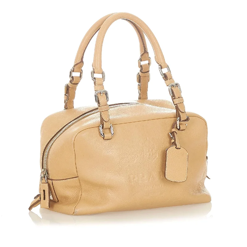 Prada Vitello Daino Logo Handbag 31669