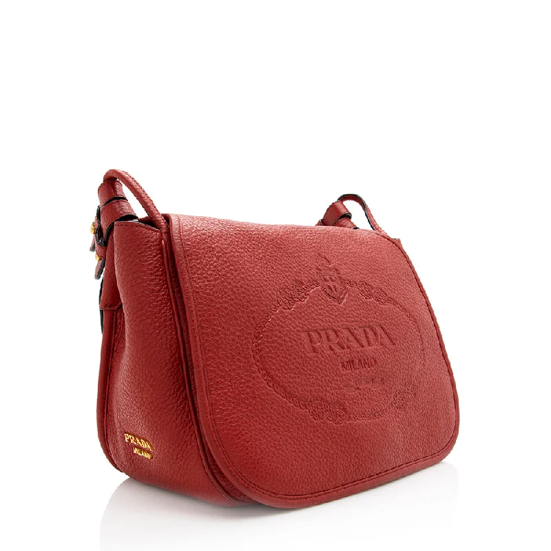 Prada Vitello Daino Logo Messenger Bag 20604