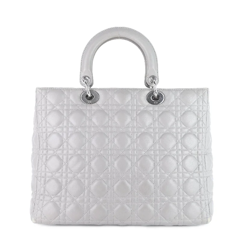 Lady Dior Large Lambskin Leather Bag