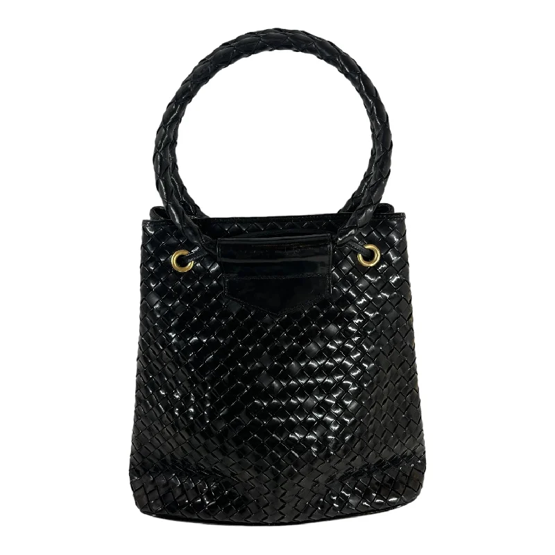 BOTTEGA VENETA/Hand Bag/Leather/BLK/Leather Weave